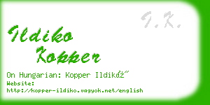 ildiko kopper business card